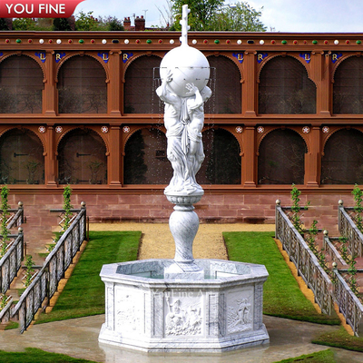 Famous Hand Carved Natural Stone Atlas Marble Sculpture