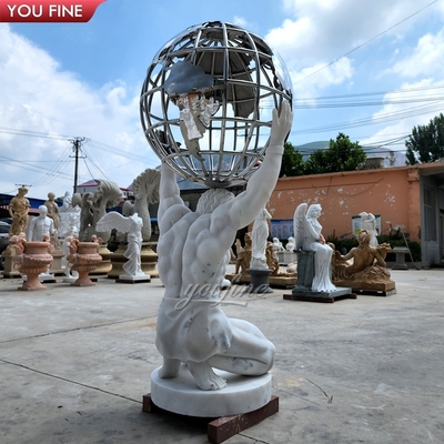 Famous Hand Carved Natural Stone Atlas Marble Sculpture
