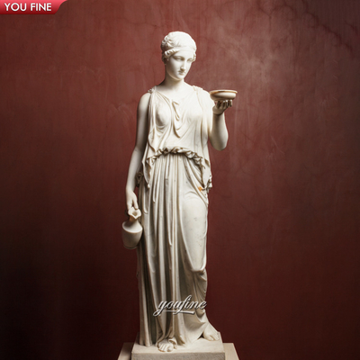 Famous Hand Carved Life Size Marble Statue of Hebe