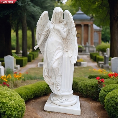 Factory Ornament Famous Marble Large Guardian Angel Statue Sculpture