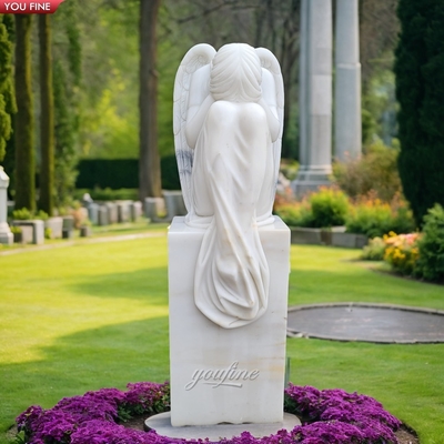 Factory Ornament Famous Marble Large Guardian Angel Statue Sculpture