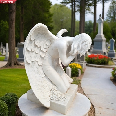 Factory Ornament Famous Marble Large Guardian Angel Statue Sculpture
