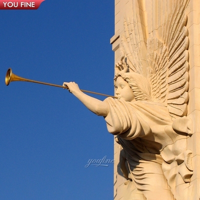 Outdoor Garden Lifesize Marble White Angel Statue