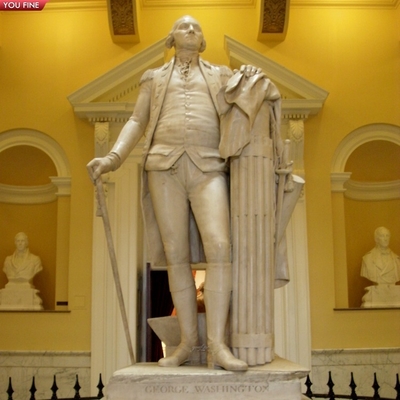 Life Size Marble George Washington Presidential Sculpture