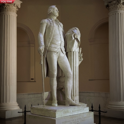Life Size Marble George Washington Presidential Sculpture