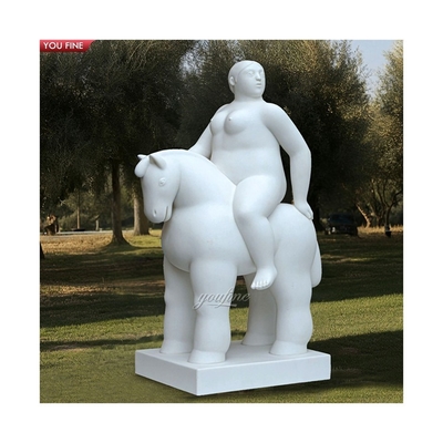 Outdoor Decoration Marble Fat Lady Statue for Sale