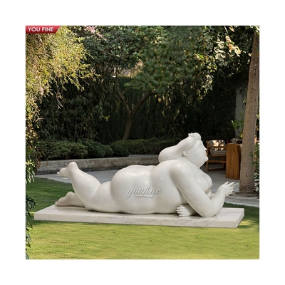 Outdoor Decoration Marble Fat Lady Statue for Sale
