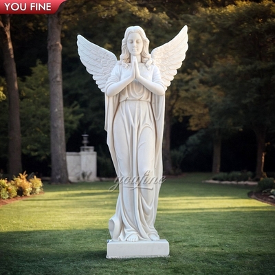 Custom Europe Marble Angel Garden Stone Statue