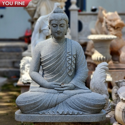 Outdoor Garden Decoration White Marble Buddha Statue