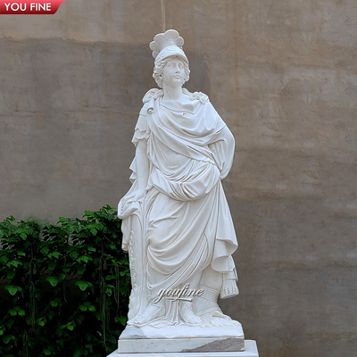 Life Size White Marble Roman Solier Statue for Sale