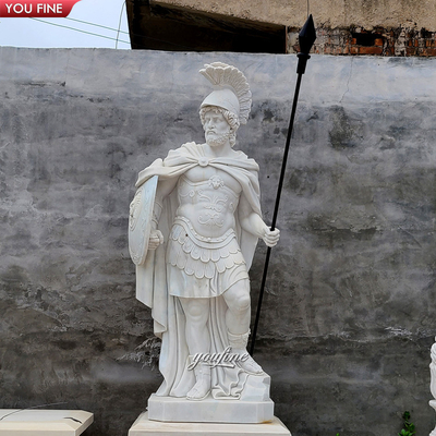 Customize Roman Soldier Riding Horse Marble Sculpture